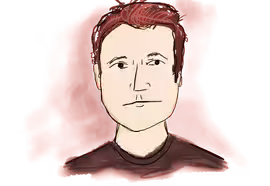 Portrait drawing of Jens Roland